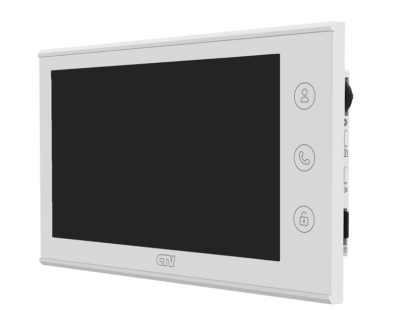 CTV-M5700 W (белый) - Монитор видеодомофона с 7" IPS дисплеем, системой управления Easy buttons, поддержка форматов AHD, TVI, CVI и CVBS с разрешением 1080p/720p/960H, встроенный модуль Wi-Fi, поддержка P2P,  моб устройств с ОС Android, iOS. ПО CTV HOME, автоответчик, встроенный ист. пит. Монитор видеодомофона с 7" IPS дисплеем, системой управления Easy buttons, поддержка форматов AHD, TVI, CVI и CVBS с разрешением 1080p/720p/960H, встроенный модуль Wi-Fi, поддержка P2P,  моб устройств с ОС Android, iOS. ПО CTV HOME, автоответчик, встроенный ист. пит.
