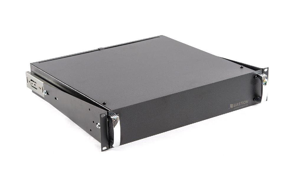 Аккумуляторный отсек под 4 АКБ 17 Ач, для установки в 19" шкаф, высота 2U. Выдвижные телескопические&nbsp;&nbsp;кронштейны, фронтальные ручки.