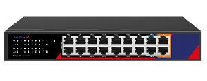 Неуправляемый PoE коммутатор 16 портов PoE 10/100 (BASE-TX) 2 UpLink-порта 