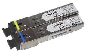 Оптический одномодовый одноволоконный (1Гбит/с, разъем SC, дальность до 3 км.) Индустриальное исполнение, от -40С до +85С, комплект (TBSF-13-3-12gSC-3i 1310  + TBSF-15-3-12gSC-3i 1550)