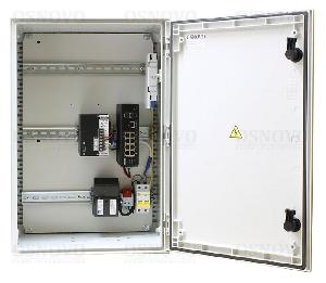 Уличный коммутатор с термостабилизацией на базе уличной станции OSNOVO OSP-46T1. Порты: 6 x FE (10/100Base-T) с PoE (до 30W) + 2 x FE (10/100Base-T) с PoE (до 60W) + 1 x GE (10/100/1000Base-T) + 2 x GE SFP (1000Base-X). Суммарный бюджет PoE до 240W.