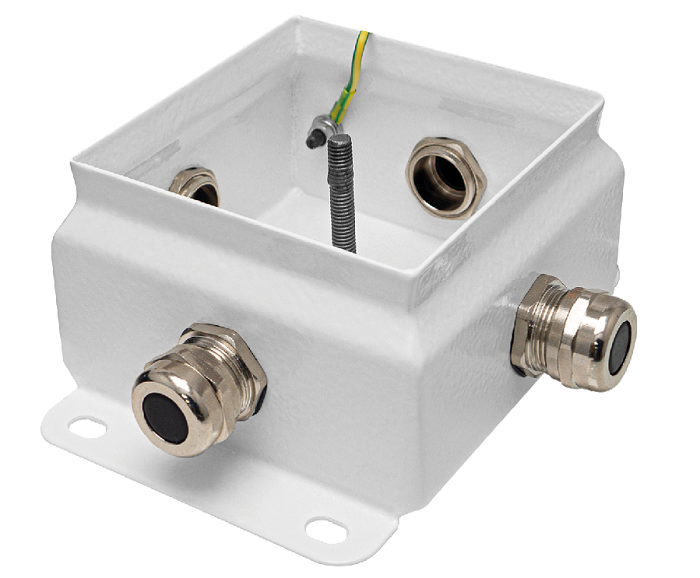 Коробка монтажная общепромышленные, оцинкованная сталь 1,2мм, IP66, 103х103х62 мм, 4 вводов