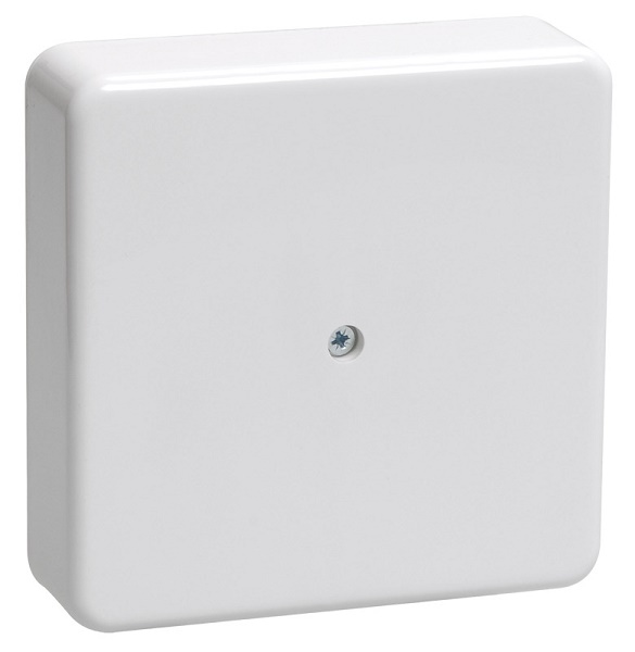 Коробка распаячная КМ41212-01 для открытой проводки безгалогенная (HF) 75х75х20мм белая (6 клемм 6мм2)