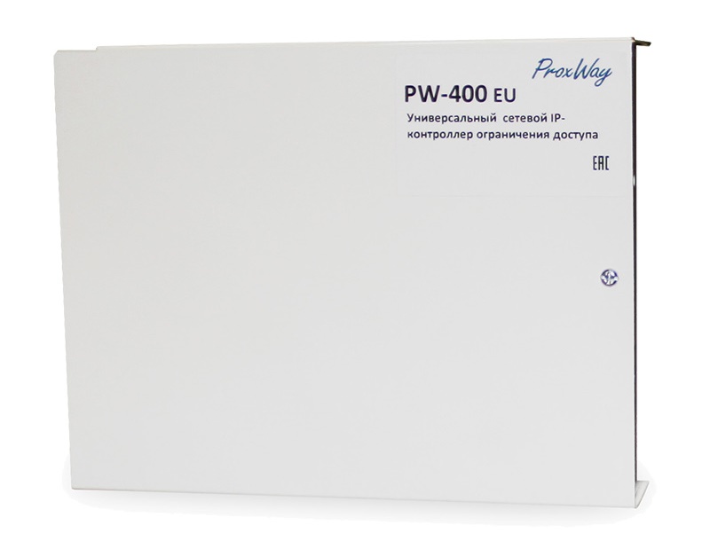 PW-400 EU mod.23 - Универсальный IP контроллер СКУД, память: 32000 идентификаторов, журнал событий - 47000, интерфейсы: Ethernet 100Mbit  (разъем RJ45), два  порта Wiegand, mini USB,  8 входов с контролем по току, 4 выхода сухой контакт: два реле 24В 5А, два реле 24В 1А, 250 временных зон, 250 недельных расписаний, металлический корпус, питание 12 В. Универсальный IP контроллер СКУД, память: 32000 идентификаторов, журнал событий - 47000, интерфейсы: Ethernet 100Mbit  (разъем RJ45), два  порта Wiegand, mini USB,  8 входов с контролем по току, 4 выхода сухой контакт: два реле 24В 5А, два реле 24В 1А, 250 временных зон, 250 недельных расписаний, металлический корпус, питание 12 В.