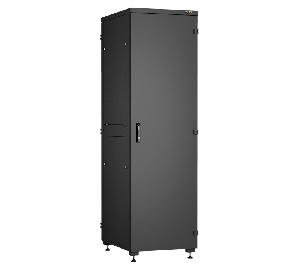 Напольный шкаф серии Lite II 19", 42U, металлическая передняя и задняя дверь, цельнометаллические двухуровневые стенки, Ш600хВ2042хГ800мм, в разобранном виде, черный RAL9005