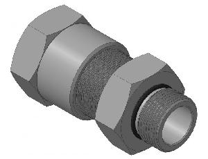 Кабельный ввод для бронированного кабеля с уплотнением внутренней оболочки кабеля резьбой М25х1,5 мм, внешним диаметром кабеля D=18-22 мм и проходным диаметром кабеля d=8-12 мм