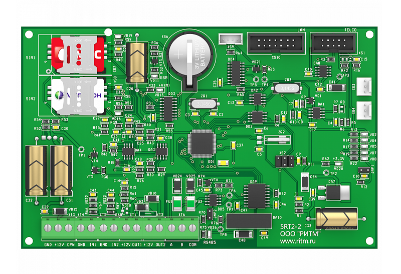 Панель контрольная предназначена для передачи на пульт охраны сообщений, поступающих от охранно-пожарных панелей «Контакт-6» по шине данных RS-485