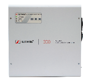 Источник бесперебойного питания настенный, on-line (с двойным преобразованием), чистая синусоида, 300 ВA (225 Вт); U-вх.220 В; с возможностью подключения внешних аккумуляторных батарей 12 В 17...250 Ач; U-акб.12 В, I-заряд.6 А; выходные разъёмы - EURO F-type с заземлением (1 шт.); холодный старт, совместим с генератором; IP20, t-раб.+5...+40°C, 283х285х93 мм