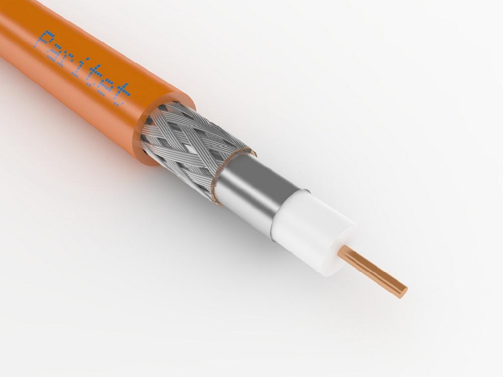 Радиочастотный коаксиальный внутренний, безгалогенный, проводник  1х0,81, оболочка ВПЭ-3,7 мм, бухта 250м
