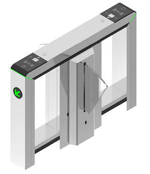 Скоростной Турникет распашной (центральный модуль) с контроллером, считывателем отпечатков пальцев и RFID карт. Режим антипаника. Материал корпуса - нержавеющая сталь, материал створки - акрил. Створки складные. Ширина прохода: 650 мм. Питание AC 110 ~ 240В.