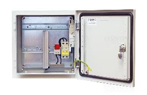 Уличная станция с термостабилизацией и оптическим кроссом. В основе металлический шкаф с классом защиты IP66. Доступное место под установку оборудования на встроенные DIN-рейки: верхняя - 210мм, нижняя - 60мм. 300x300x210мм.&nbsp;&nbsp;-50…+50°С, температура внутри станции -15…+50°С.