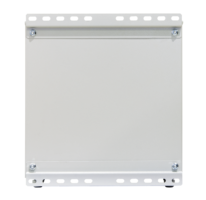 Электротехнический настенный шкаф 400х400х250, металлический щит с монтажной панелью, IP66, DIN-рейка, кронштейн крепления блока питания, площадка под ИБП,&nbsp;&nbsp;пустой (без ИБП, без БП, без коммутатора, без розетки и автомата, без полки), герметичные кабельные вводы,&nbsp;&nbsp;цельносварной, серый