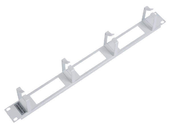 Органайзер кабельный горизонтальный с окнами 19" 1U, 4 кольца