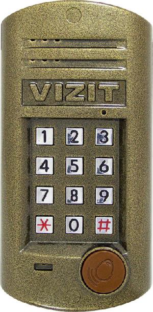 Блок вызова для совместной работы с БУД-302х, -430х, -485х. Встроенный считыватель ключей VIZIT-RF3.Световая индикация режимов работы. Подсветка клавиатуры. Встроенная телекамера (CVBS,700ТВЛ), объектив PINHOLE 90°