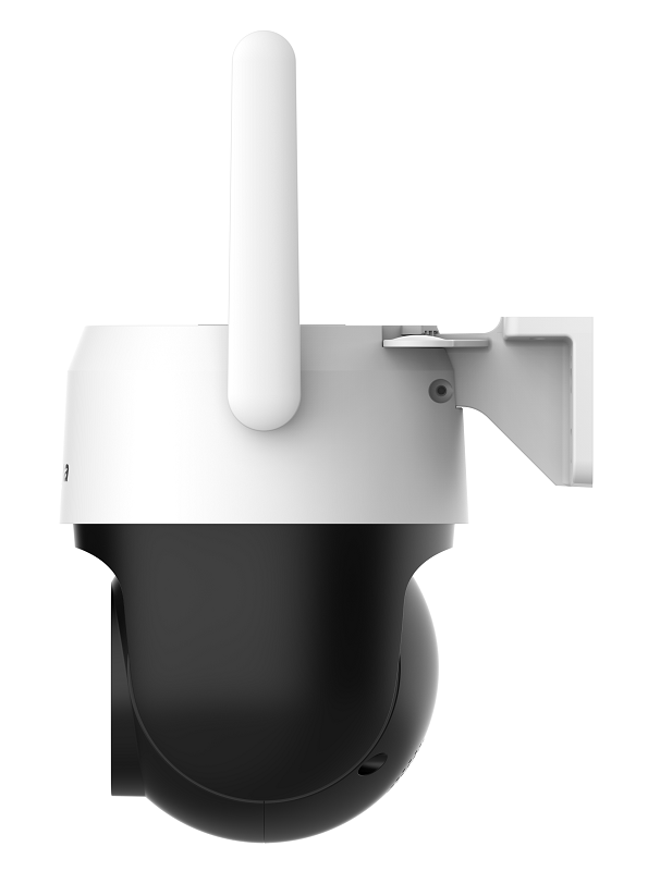 Уличная Мини-PT IP-видеокамера с 4G модулем, 5Мп; 1/2.8”; 4мм; ИК-фильтр; 0.05лк@F1.6; H.265+, H.265, H.264+, H.264, MJPEG; 2 потока до 5Мп@25к/с; видеоаналитика: охрана периметра, обнаружение людей + автоматическое слежение, обнаружение транспортных средств, SMD 3.0; ИК-подсветка 30м, Led-подсветка 30м; встроенные микрофон+динамик; MicroSD до 256Гбайт; защита: IP66, питание: 12В(DC)