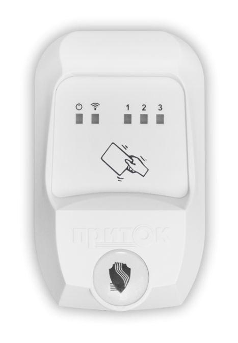 Прибор приемно-контрольный охранно пожарный, Подключение к КОП по шине расширения. 3 охранных шлейфа. 2 силовых ключа. Считыватель брелоков Приток-NFC. Индикация 3 шлейфов на передней панели. Питание 12 В.