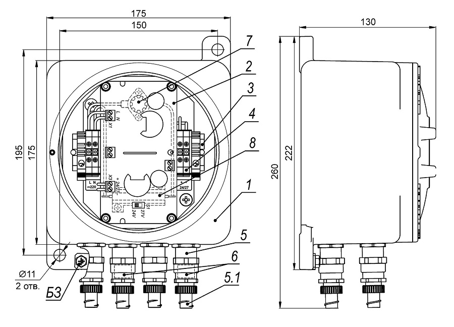 Блок питания уличный во взрывозащищённом корпусе.&nbsp;&nbsp;Класс взрывозащиты 1ExdbIICT5Gb. Напряжение питания 100–240VАС, 50Гц; 150–380VDC. Выходное напряжение 24/27VDС ± 10 %. 2А.