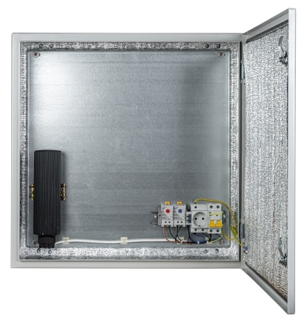 Климатический навесной шкаф шкаф с предстартом, IP66, Габариты (внешние): 600х600х210, Габариты (внутренние): 577х577х180, -55°С +50°С