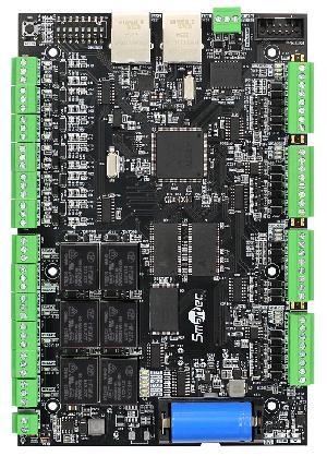 Сетевой контроллер на 4 двери (4 считывателя) без бокса, подключение до 15 модулей расширения, работа под управлением ПО Timex 23.2.0 и выше, TCP/IP, Wiegand 26 и 34, 100000 пользователей, 100000 событий, 12 контролируемых входов, 6 релейных выходов, 2 Ethernet порта, 0° +55°С, 9-14 В DC, не более 300мА