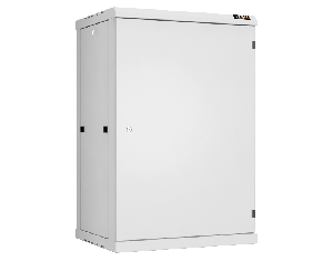 Настенный разборный шкаф TLK 19", 18U, металлическая дверь, Ш600хВ904хГ450мм, 2 пары монтажных направляющих, серый