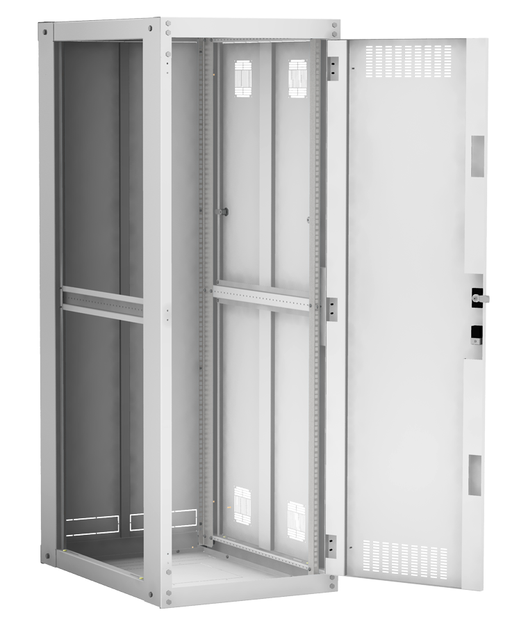 Напольный шкаф 19", 33U, металлическая дверь, цельнометаллические стенки, Ш600хВ1641хГ800мм, в разобранном виде, серый