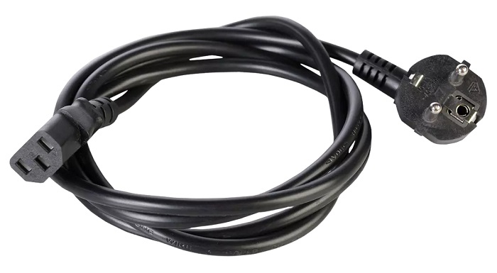 Шнур питания с заземлением IEC 60320 C13/Schuko, 10 А / 250 В (3 × 1,0), длина 5 м