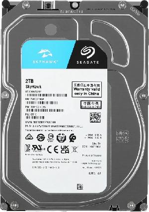 HDD 2Tb Жесткий диск Seagate Surveillance Skyhawk, 3.5" SATA, 5400rpm, 256MB