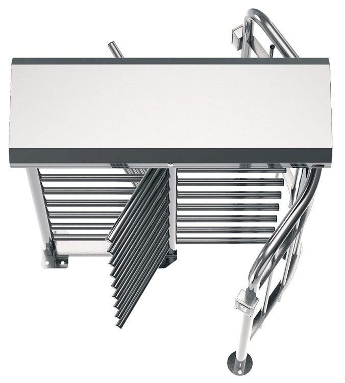 ПОЛНОРОСТОВОЙ роторный Турникет, Габариты: 1400х1395х2220. эл/мех&nbsp;&nbsp;Исполнение: нержавеющая сталь, Комплектация: комплект считывателей (EM-Marine), планки 500мм, пульт управления с кабелем, ИК-пульт, всепогодное исполнение, "сухие контакты на плате управления".