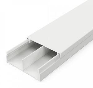 Кабель-канал белый 2-й замок 30х10 мм с перегородкой (64м/уп)