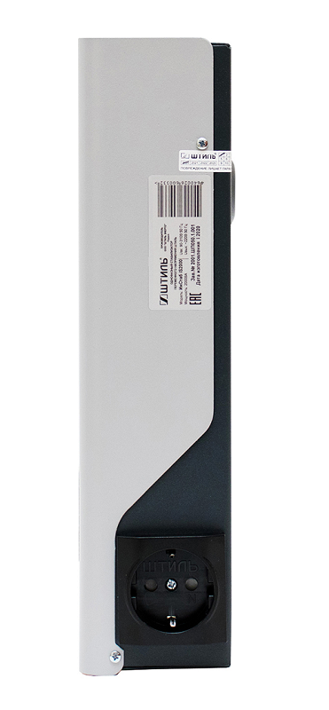 Стабилизатор переменного напряжения инверторный (с двойным преобразованием) однофазный, чистая синусоида; P-нагр.2 кВА/1.5 кВт, U-вх.90…310 В; U-вых.220…230 В (с шагом 1 В), I-вых.9 А; IP20, t-раб.+5…+40°C, 300х187х78 мм