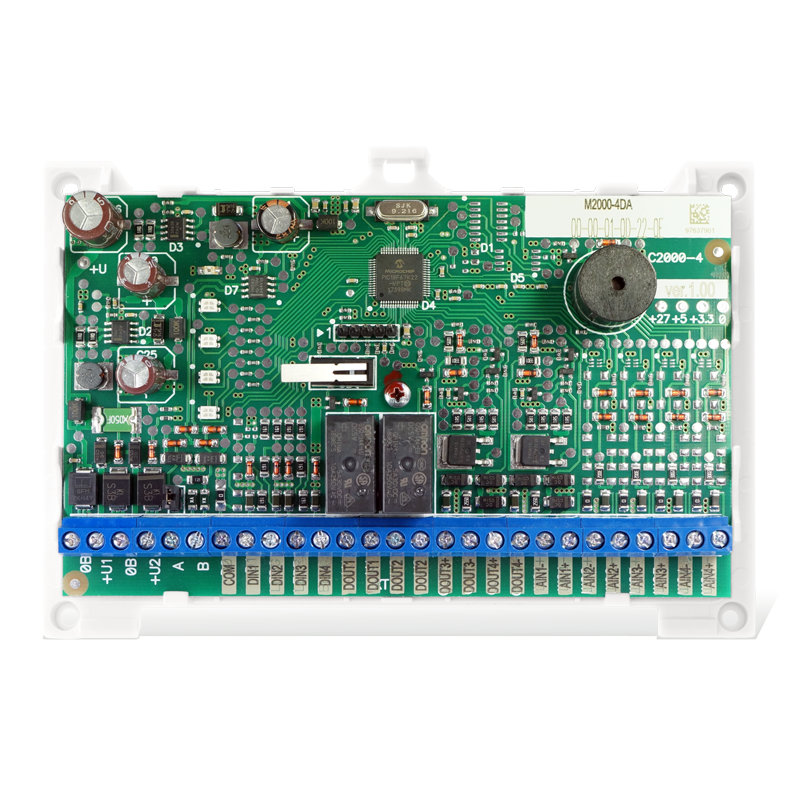 Модуль ввода-вывода. Аналоговых входов 4, дискретных выходов - 4. Поддержка интерфейса RS-485 (Modbus)