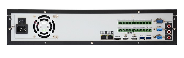 IP Видеорегистратор до 64 каналов; 200 Мбит/с; разрешение записи до 32Мп; H.265/H.264/MJPEG; 8 SATA III портов до 16 Tб