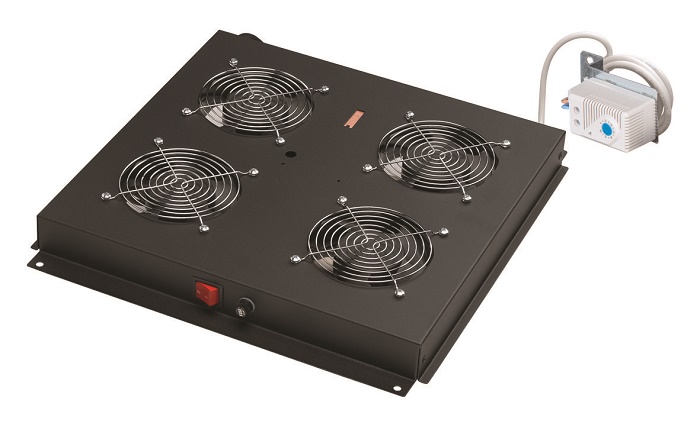 4-х мод. вентилятор с мех. терм., со шнуром пит. 1,8м, вилка Shuko, чер.