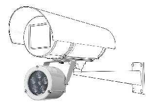 Прожектор инфракрасный периметровый. Предельная дальность с освещенностью 1лк до 30м. Угол 60°. Порог включения, лк 10 ± 5. Длина волны, нм 850. 12-24VDC, Passive PoE (24V). Потребляемая мощность 6,5 Вт/0,25Вт. -40° ÷ +50°С. IP66/IP68.