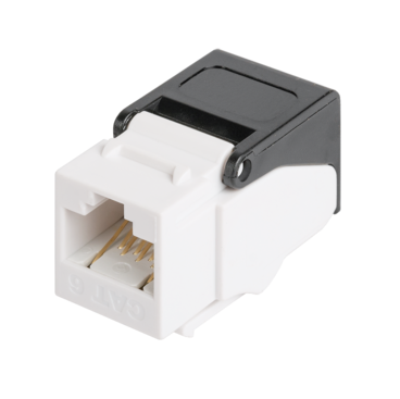 Модуль-вставка типа KeyStone, кат.6е, RJ45/8Р8С, самозажимной, Т568А/В, неэкранированный, белый