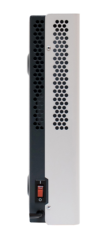 Стабилизатор переменного напряжения инверторный (с двойным преобразованием) однофазный, чистая синусоида; P-нагр.0.8 кВА/0.6 кВт, U-вх.90…310В, I-вых.3.6 А; IP20, t-раб.+5…+40°C, 187х300х78мм