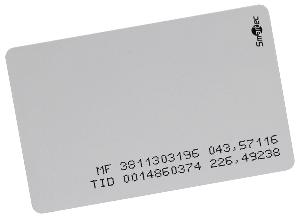 Карта комбинированная UHF + MIFARE, ISO формат, 86х54х0.8мм.