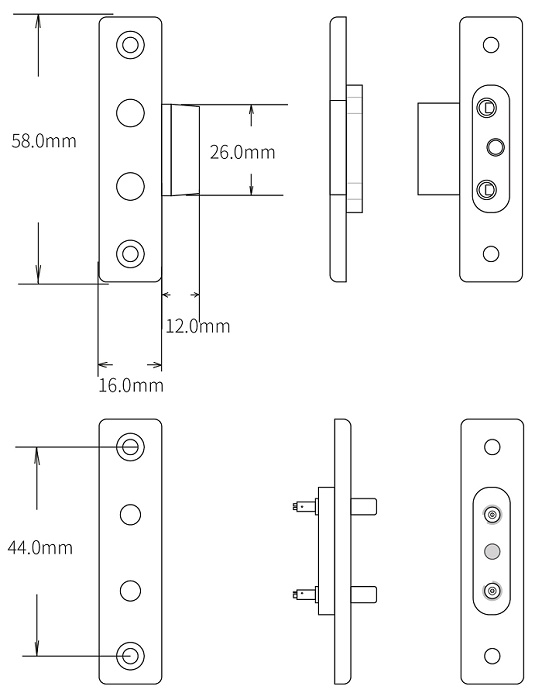 Кабелепереход кулачковый, 2 контакта