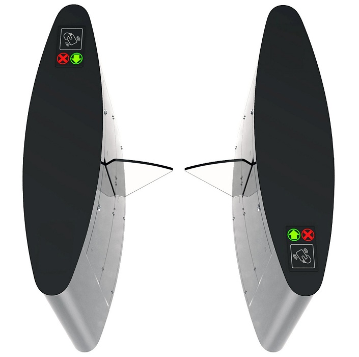 Турникет с раздвижными створками СКОРОСТНОЙ автоматический, Габариты: 1200х300х1010мм, с автоматической функцией "антипаника". Исполнение: нержавеющая сталь, Комплектация: комплект считывателей (EM-Marine), створки - (акрил)стекло, пульт управления с кабелем, ИК-пульт, "сухие контакты на плате управления". ЦЕНА ЗА ОДНУ СЕКЦИЮ (ПРАВУЮ ИЛИ ЛЕВУЮ)