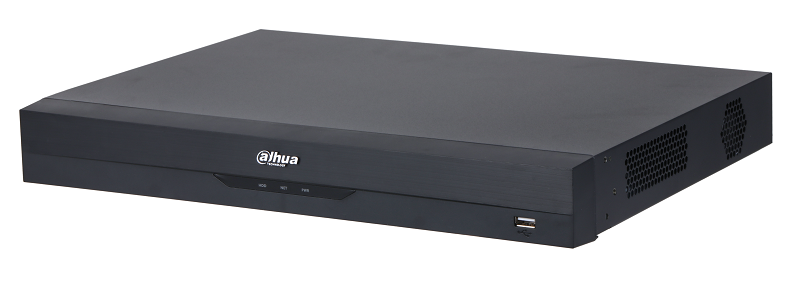 16-канальный IP-видеорегистратор 4K, H.265+ и ИИ, Входящий поток до 448Мбит/с; сжатие: H.265+, H.265, H.264+, H.264, MJPEG; разрешение записи до 32Мп; накопители: 2 SATA III до 20Тбайт; воспроизведение: 16кн@5Mp, 2кн@32Мп; видеовыходы: 1 HDMI (8K), 1 VGA; cеть: 1 RJ45 1000Мбит/с; aудиовх/вых: 1/1; тревожные вх./вых.: 4/2; питание: 12В(DC); видеоаналитика: 4кн AcuPick, 4кн детектор лиц и распознавание лиц (12лиц/с), 4кн видео метаданные, 8кн охрана периметра, IVS, 16кн SMD Plus; видеоаналитика с камер: AcuPick, детектор лиц и распознавание лиц, видео метаданные, распознавание номеров ТС, тепловая карта, подсчет людей, интеллектуальный поиск, POS, поддержка тепловизионных (TPC) и мультиматричных камер