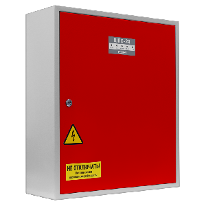 Шкаф для установки приборов системы "Орион" на DIN рейки. Содержит источник питания 24В - 3 А. Два изолированных интерфейса RS-485. Место для установки&nbsp;&nbsp;двух батарей 12В-40Ач. Защита оболочки IP41, с красным цветом двери