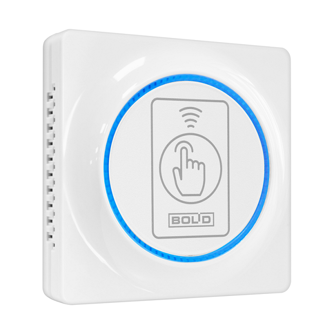 Считыватель проксимити карты EM-Marin, ProxCard II HID с интерфейсом Touch Memory, Wiegand-26 и -44. Кнопка для команд. -25 до +60°С . Накладной и розеточный. Цвет - белый