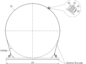 Комплект удлинителя для крепления ТШ на опору (для круглых опор Ø max=615 мм, для квадратных опор ☐ max=510 мм)