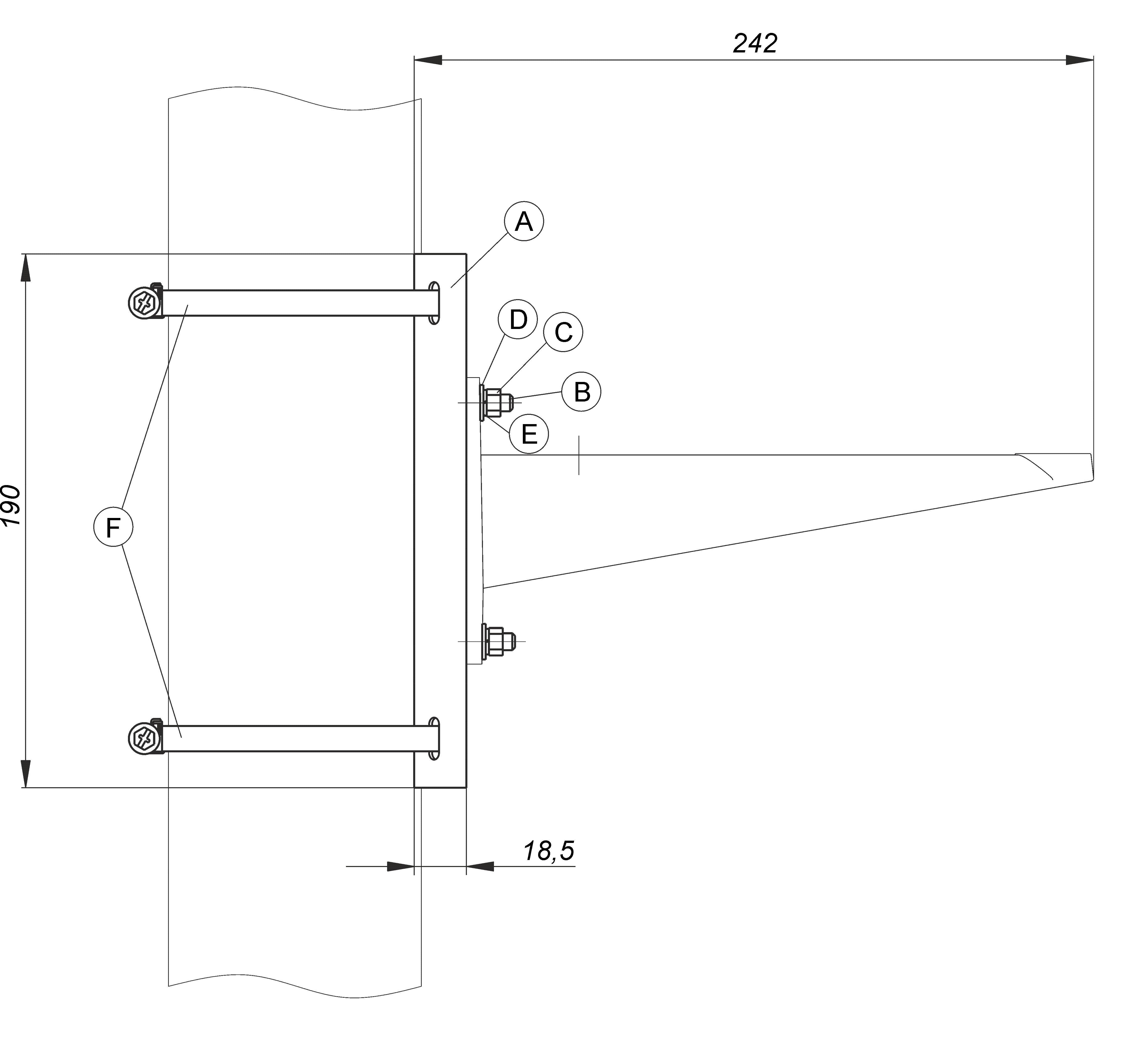 Кронштейн крепления на опору для гермокоробок КМ-1, КМ-2, КМ-3