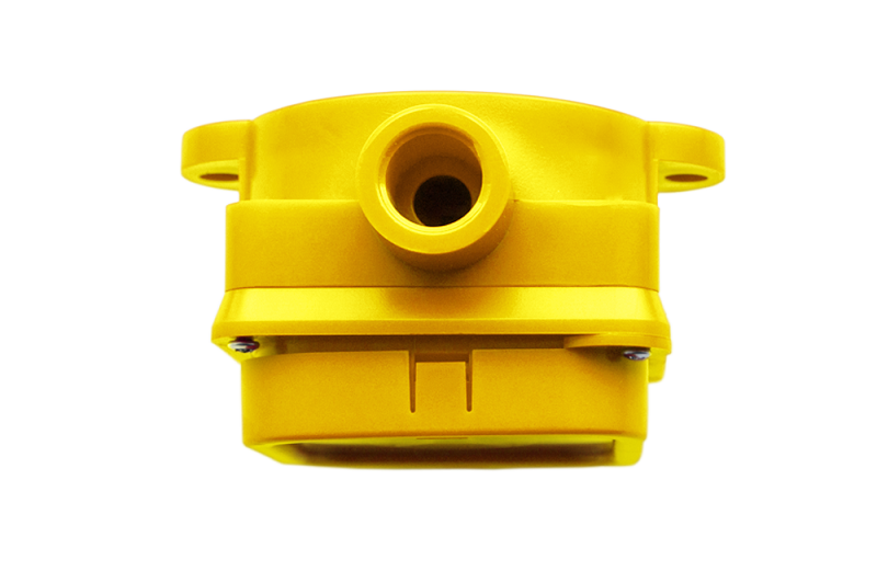 Устройства дистанционного пуска взрывозащищенное "ПУСК ПОЖАРОТУШЕНИЯ" (желтый). Маркировка PB Ex mb I Mb X/1Ex mb IIC T6 Gb X/Ex mb IIIC T85ºC Db X. от 9 до 28В, 100 мкА/ 4,3 мА. 