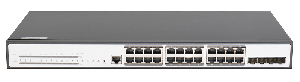 Управляемый коммутатор L2+ Stack POE 24 BASE-TX 10/1001000Mb/s POE, 4 1/10G SFP+, 1 Console. 1U 19", 220V, 400W