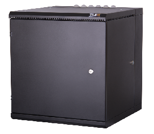 Настенный двухсекционный шкаф 19", 9U, металлическая дверь, промышленный, степень защиты IP55, Ш600хВ504хГ600мм, черный.