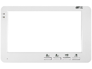 Монитор видеодомофона 7" белый. Hands-Free монитор домофона.  7-дюймовый TFT-дисплей, разрешение экрана 800х480 RGB, акриловая панель , кнопочное управление. Поддержка 2-х вызывных  панелей.