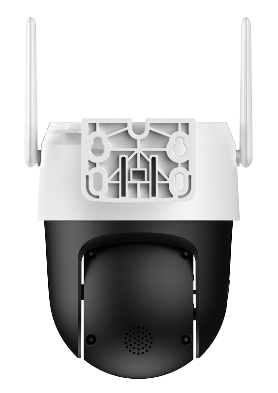 Уличная Мини-PT IP-видеокамера с Wi-Fi, 5Мп; 1/2.7” CMOS; 4мм; ИК-фильтр; 0.007лк@F1.6; сжатие: H.265, H.264, MJPEG; 2 потока до 5Мп@25к/с; видеоаналитика: обнаружение людей, обнаружение транспортных средств; ИК-подсветка 30м, Led-подсветка 30м; сигнализация красно-синей подсветкой, встроенные микрофон+динамик; MicroSD до 256Гбайт; защита: IP66, питание: 12В(DC); Wi-Fi 2.4ГГц