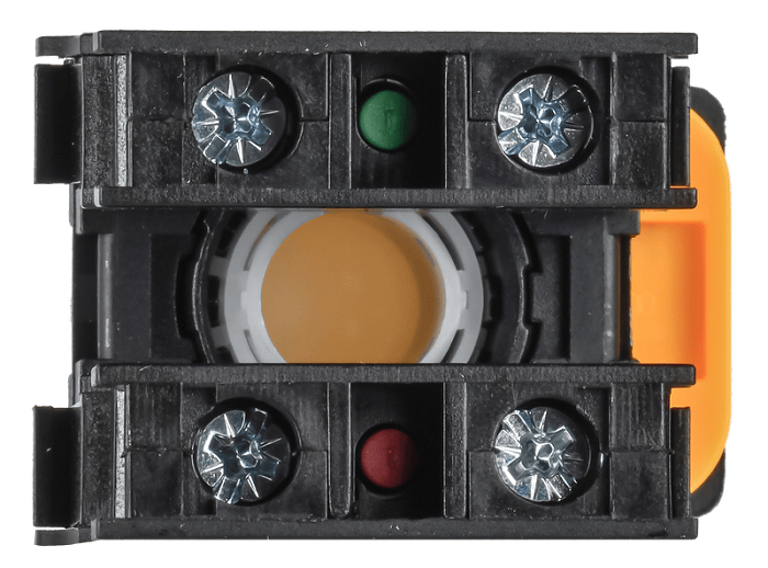 Кнопка d=22мм 1NO+1NC жёлтая MASTER IEK